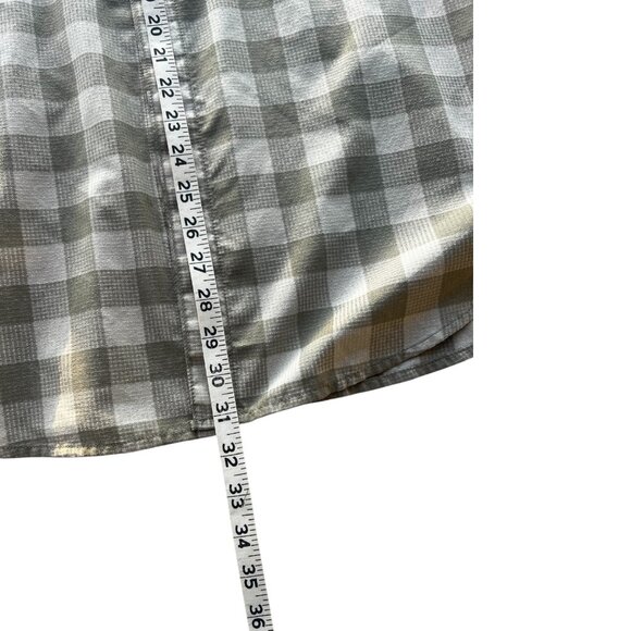 Marmot Mountain Works Olive Green and Light Green Short Sleeve Button Down Shirt - Picture 7 of 7